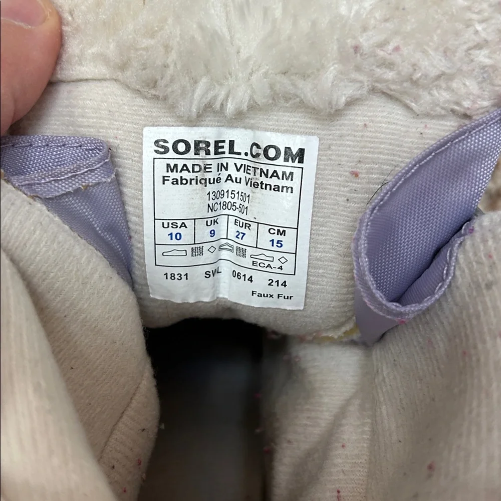 Sorel purple and black little kids' Winter Boots, size 10 - Picture 6 of 6